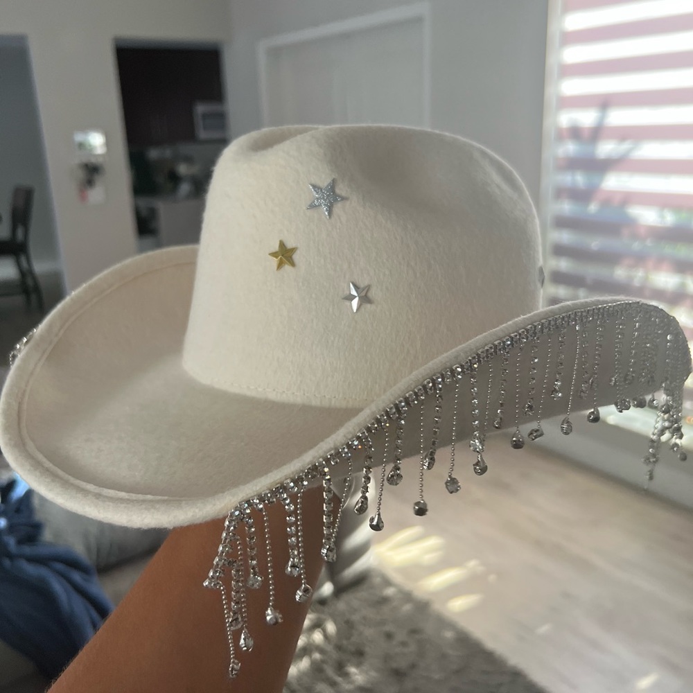 Custom minimalistic cowgirl hat! Had it customized for my bachelorette!